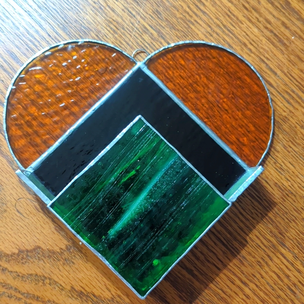 Stained glass Heart with pocket